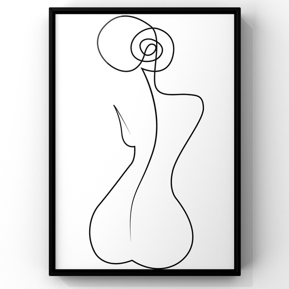 ✨NEW✨Original 8x10 Illustration Minimalist Woman Art Print Un… - Picture 1 of 2